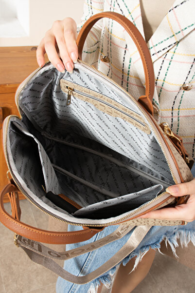 Just Polo Monogram Patterned Briefcase and Laptop Bag