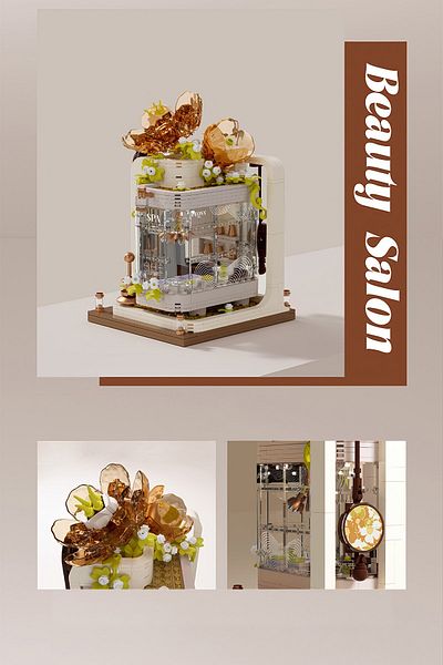 balody Flowery Street Series – Beauty Salon (Bl21323) – Mini Block Building Toys Set
