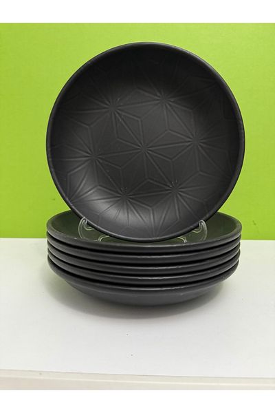 Kütahya Porselen 6-Piece Matte Black Pit Dinner Plate - 21 cm