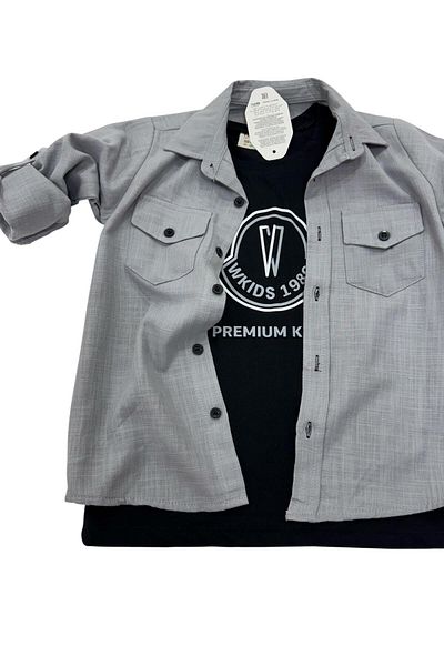 Esterella Linen Blend 2-Piece Shirt and T-Shirt Set