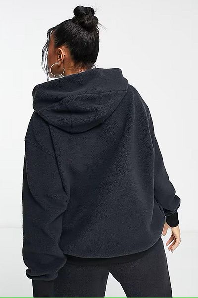 Nike Αθλητικά ρούχα Πλεκτό φούτερ με κουκούλα Stone Oversize Γυναικείο φαρδύ βελούδινο φούτερ με κουκούλα