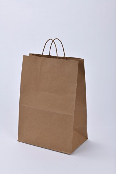 ARCEM حقيبة كرافت بمقبض ملتوي للهدايا وحقيبة تسوق مقاس 30 × 15 × 37 سم حقيبة ...