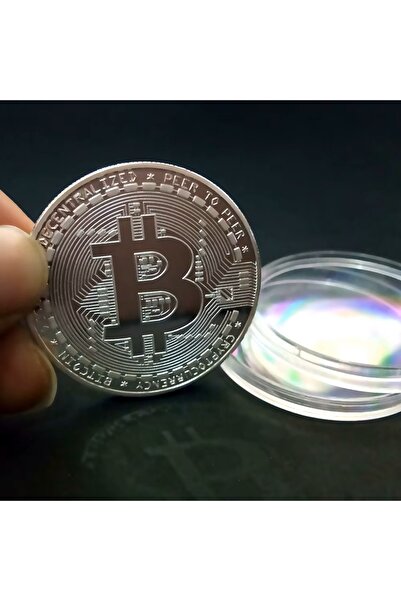 Genel Markalar Adipa Eg Bitcoin Madeni Hatıra Parası Hediyelik - Gümüş Renk