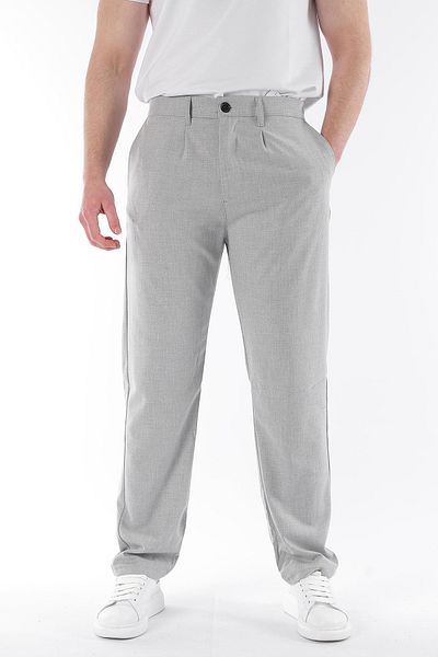 Madmext Graue Herrenhose mit geradem Schnitt und Seitentaschen in regulärer Passform 6540