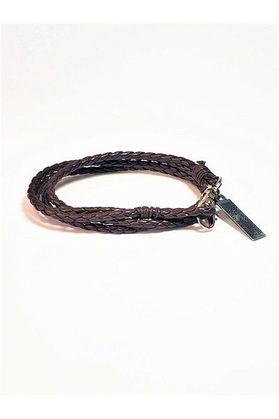 Janti Jtbb22003 Bracelet Leather Knitted Hook Closure