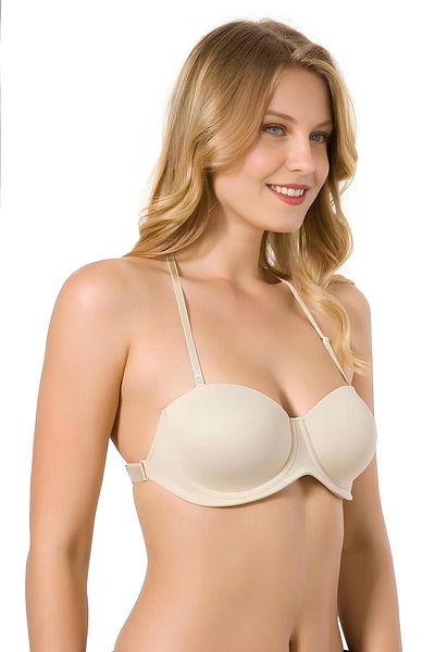 ODISE Strapless Transparent Bra - Without Support, for Wedding/engagement/kina (Without Fill)