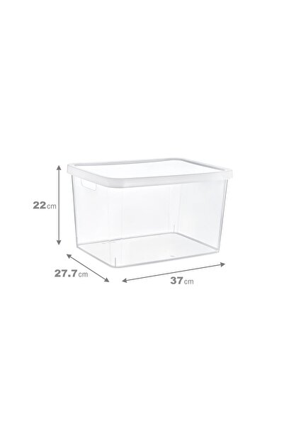 Smartware 4'Lü Set Stafi Çok Amaçlı Kapaklı Kutu Şeffaf 18 LT
