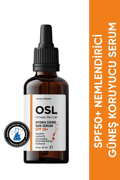 OSL Omega Skin Lab Spf 50 Moisturizing Sunscreen Serum - Hydra Shine Sun Serum Spf 50 30ml