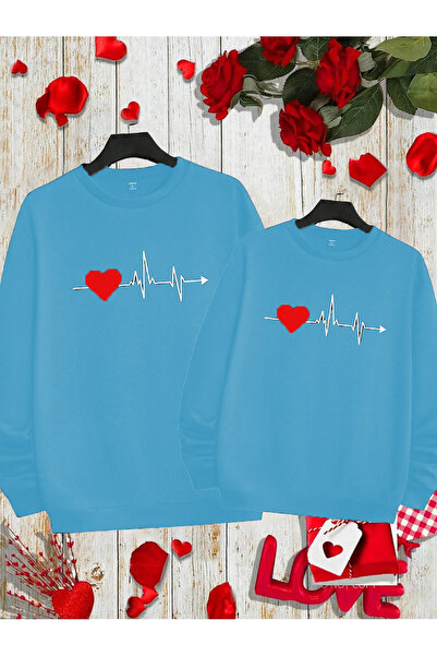 EVIus Combinație ușoară și confortabilă Love B cu imprimeu Sweat tricou - 3 f...