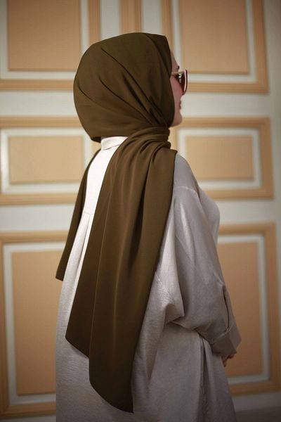 Mode Scarf Hijab Medina Silk Χακί Σάλι