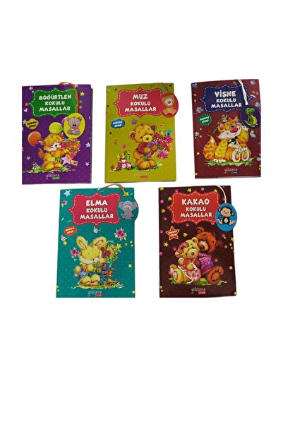 Yakamoz Yayınları مجموعة حكايات معطرة مكونة من 5 قطع (توت العليق-موز-كرز-تفاح...