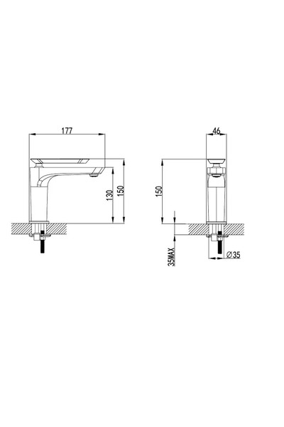 Bien Hermes Lavabo Bat.fırçalı Bronz-Rose Gold