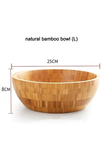 morponi Bamboo 3-Piece Salad and Presentation Bowl - Decorative Nordic Bowl