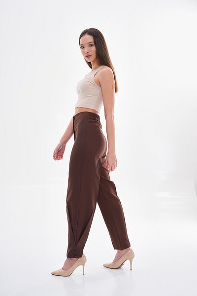 H&A İSTANBUL Women's Szon with High Waist and Button Detail - Domestic Weaving, Elastic Waist Leg