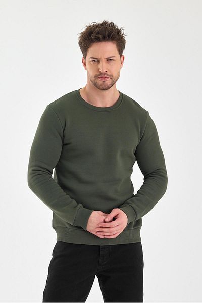 FİHA Ανδρικό φούτερ Shladon Crew Neck ΧΑΚΙ /9089
