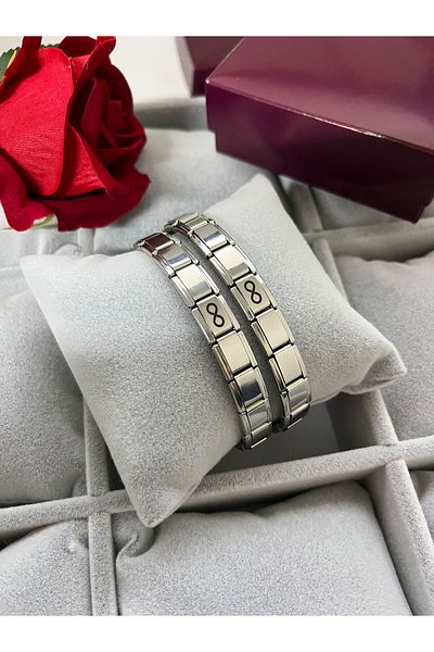 Sepetten Eve Everlasting Love Couple Bracelet Italian Charm Lover Bracelet February 14 Valentine's Day Gift