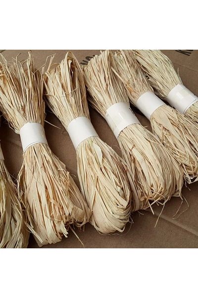 edalle Natural Raffia Banana Fiber - Straw Rope, Decoration Material 100 Grams