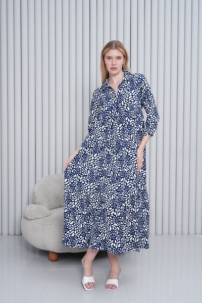 Miss Dünya Lissa Women's Shirt Collar Buttoned Long Woven Dress