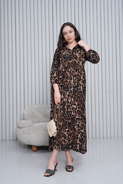 Miss Dünya Lissa Women's Shirt Collar Buttoned Long Woven Dress