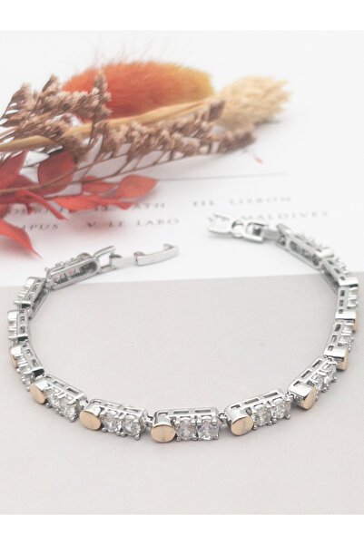 Siya Silver ثنائي اللون الزركون حجر المجوهرات نموذج جولة العلامة التجارية نمو...