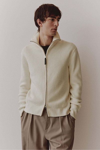 H&M Regular Fit Rib-knit Cardigan