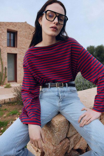 H&M Boat-neck cotton top