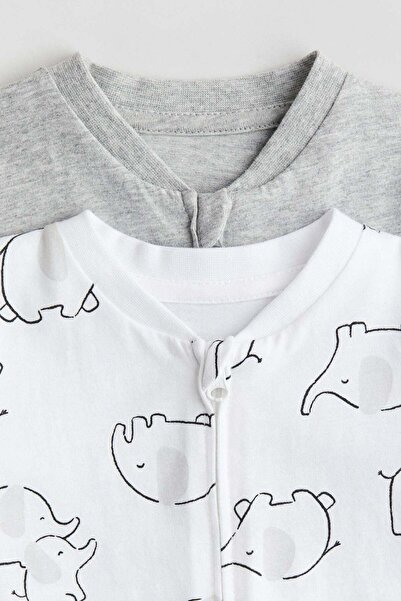 H&M 2-pack zip-up sleepsuits