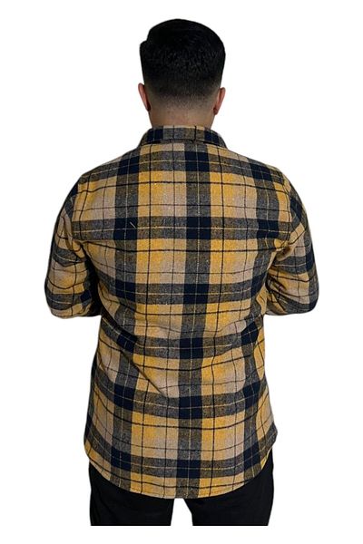 PİERLES Мъжка стандартна риза с дълъг ръкав Lumberjack