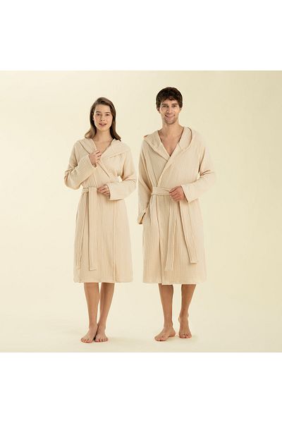 Chakra Armin Unisex Bathrobe Beige