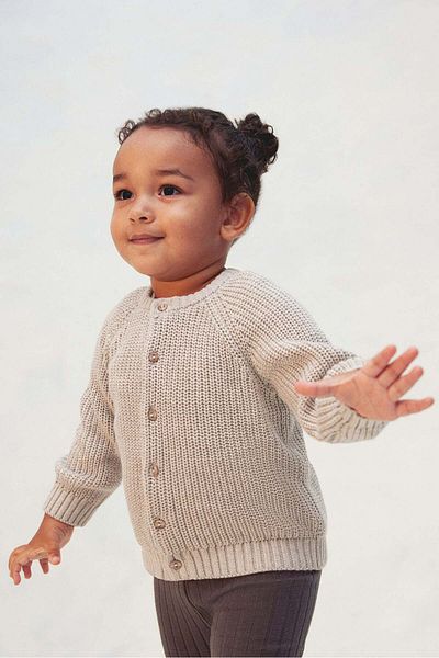 H&M Patent-knit cotton cardigan
