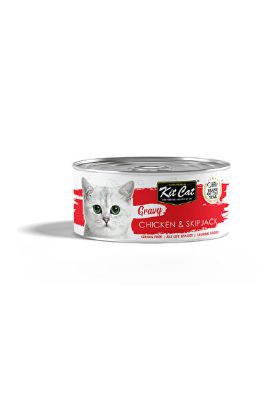 Kit Cat طعام القطط الرطب بنكهة الدجاج والسكيبجاك - 70 جرام