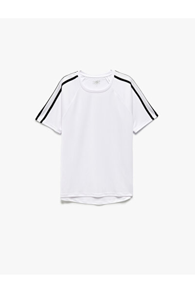 Koton Αθλητικό μπλουζάκι με κοντό μανίκι με λαιμόκοψη