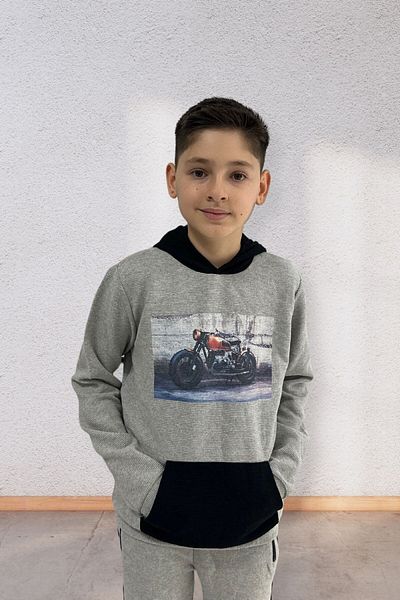 Kübra Tekstil Boy's Hooded Sweatshirt, Hooded Sweatshirt