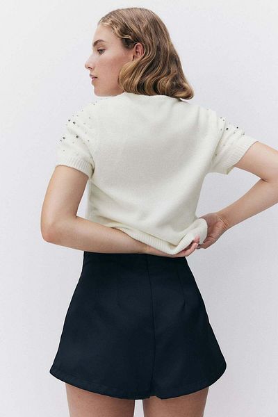 H&M Embellished fine-knit top