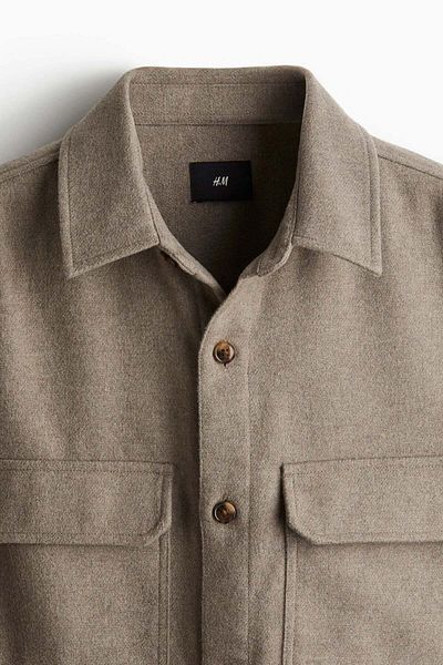 H&M Regular Fit Felted overshirt
