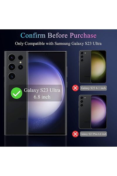 AWH [2+2 Pack] Samsung S23 Ultra Matte Privacy Screen Protector, Anti-Spy & Camera Lens Protector