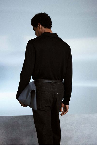 H&M Regular Fit Fine-knit polo shirt