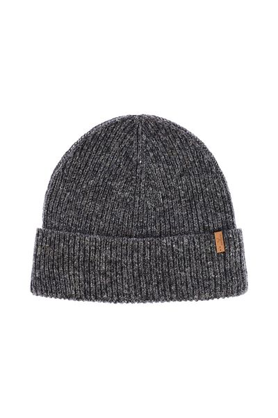 Nordbron Σκούρο Γκρι Unisex Wool Renson - Beanie Winter, Πτυσσόμενο, Λεπτομέρεια λογότυπου