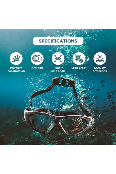 Endless Stylish Swimming Goggle with Anti-Fog & UV Protection | Purple | Silicon, PU | Leak Proof | One Size