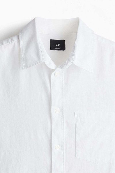H&M Regular Fit Linen-blend Shirt