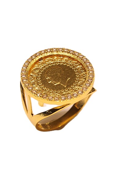 SUDEKAĞAN Çeyrek  Altın Taşlı  Yüzük