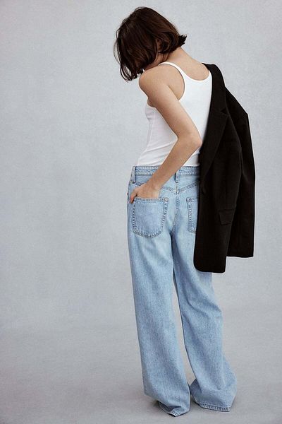 H&M Feather Soft Super Wide Ultra High Jeans