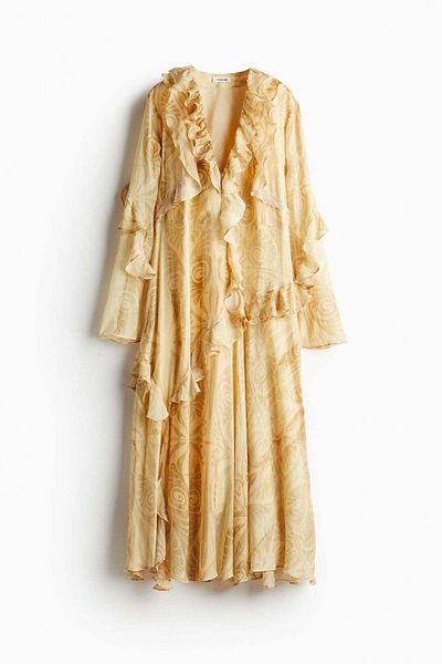 H&M Ruffled patterned dress