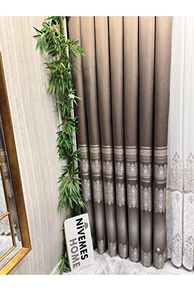 NİVEMESHOME Nivemeshome Ft 632255   V-5327 - Antakya Soil 1/3 Perdele de fundal cu pliuri strânse