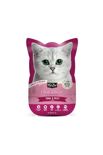 Kit Cat كت كات بتيت باوتش غذاء كامل-تونا ولحم بقري 70غ