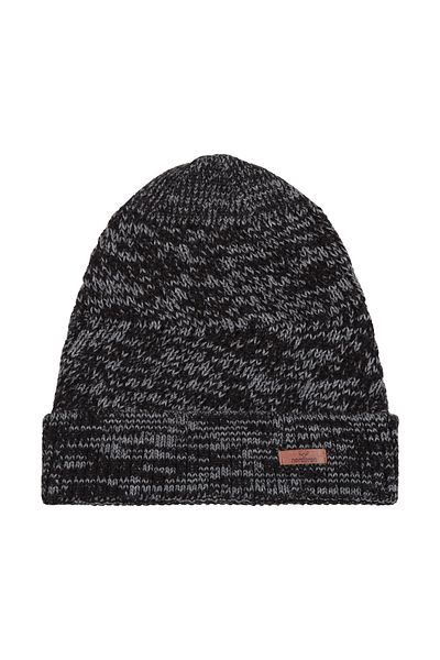Nordbron Black Unisex Winter Beret - Logo Detailed, Plain Fold Casual Seth