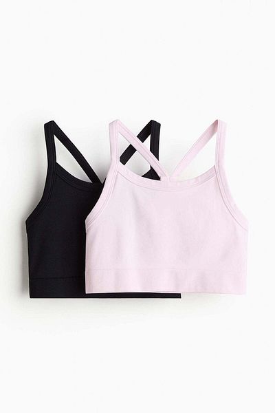 H&M 2-pack DryMove™ Seamless Sports tops