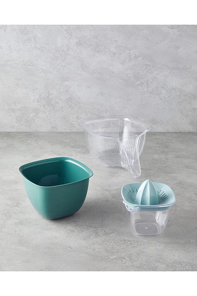 English Home Green Fresco Plastic Drainer - 4 Pieces, 3X1.8X0.5 Liters
