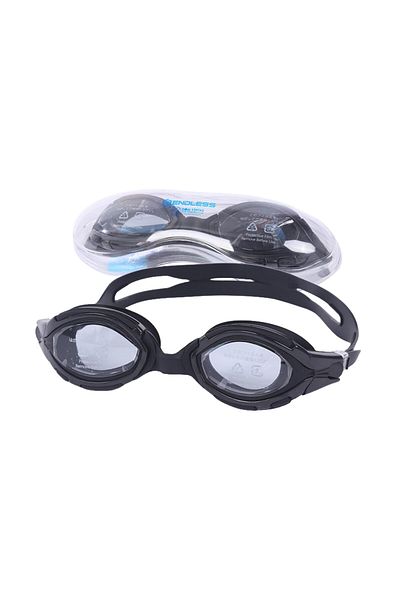 Endless Swimming Goggle With Anti-Fog & UV Protection | Leak Proof | Black | Free Size | Silicon, Rubber