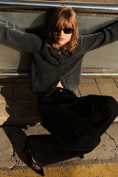 H&M Pocket-front collared cardigan